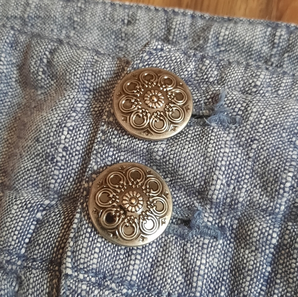 Free People ~ Linen Gaucho Pants - Picture 3 of 4